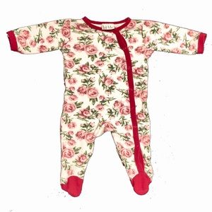 Nicole Miller Floral Ruffle Bottom Footie Sz 6M
